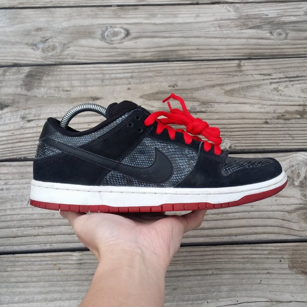 Women Size 8.5/ Size 7 Men Nike SB Dunk Low Premium Snakeskin Snake Eyes Shoes